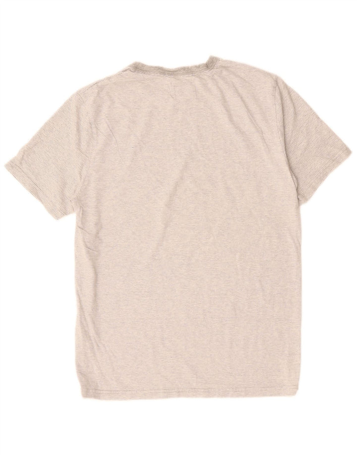 WHITE STUFF T-Shirt Homme Gris Moyen à Fines Rayures en Coton