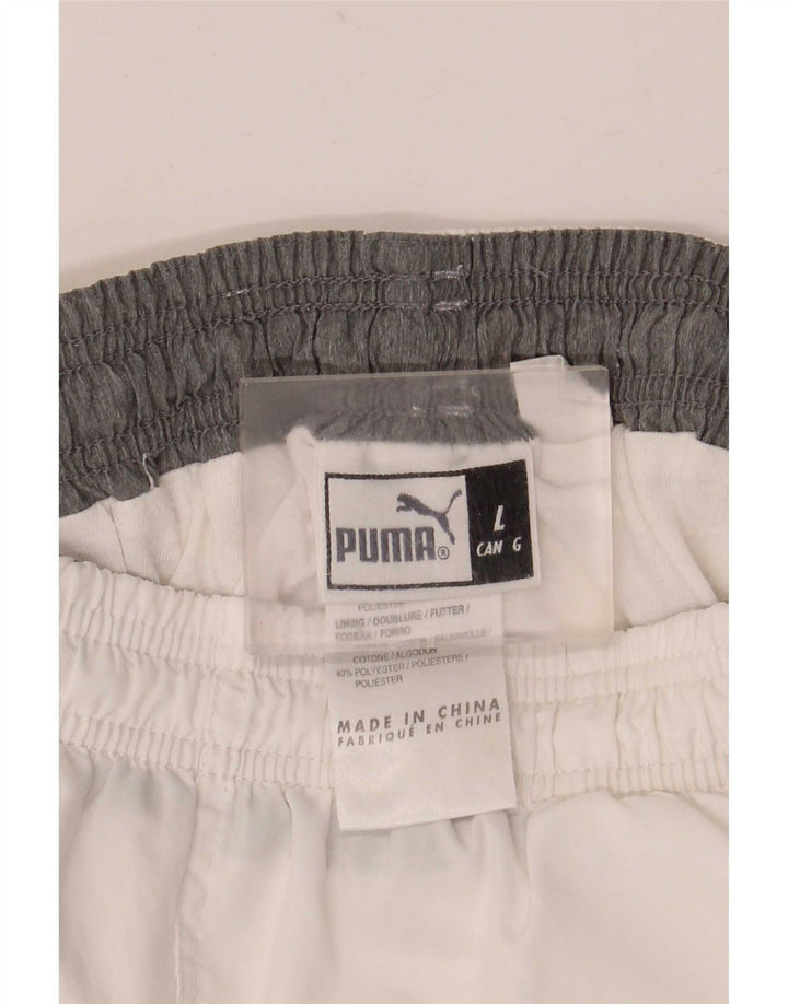 Puma Short de sport pour homme Large Blanc Polyester