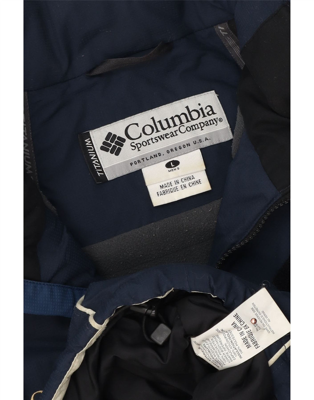 Columbia Veste coupe-vent Titanium pour homme UK 40 Large Bleu marine Colourblock