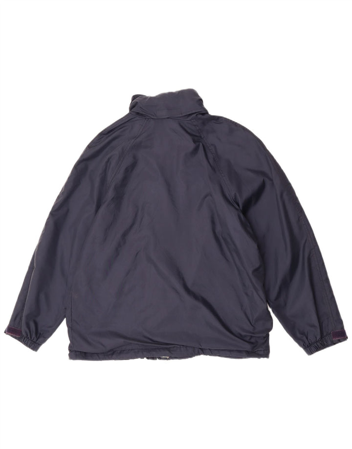 K-Way Veste coupe-vent à capuche pour femme UK 14 Bleu marine moyen