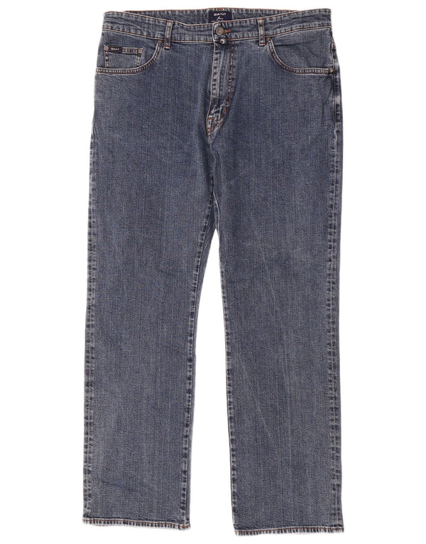 Gant Homme Jason Regular Fit Jean Droit W38 L32 Bleu Coton