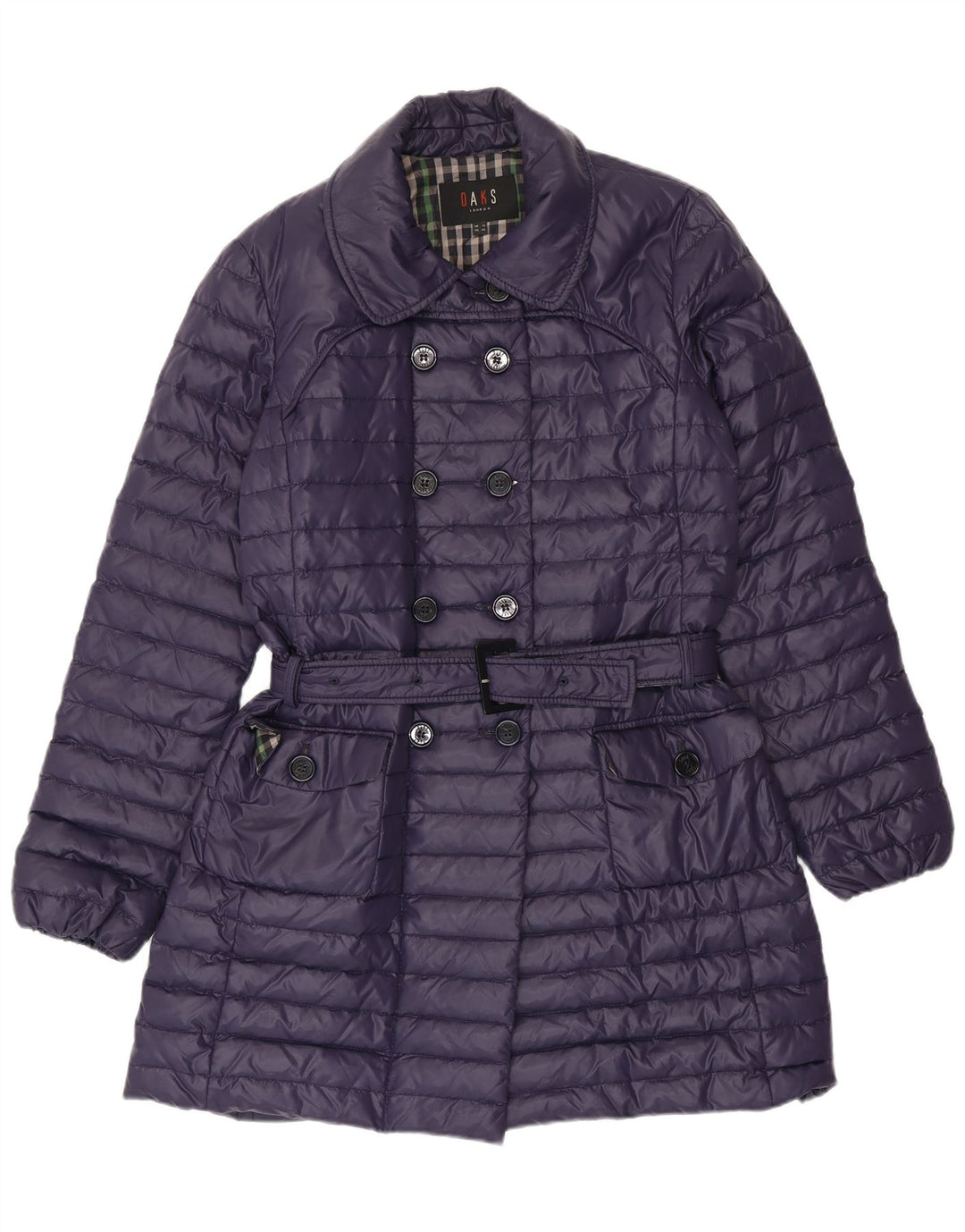 DAKS Manteau rembourré pour femme UK 12 Violet moyen Polyester