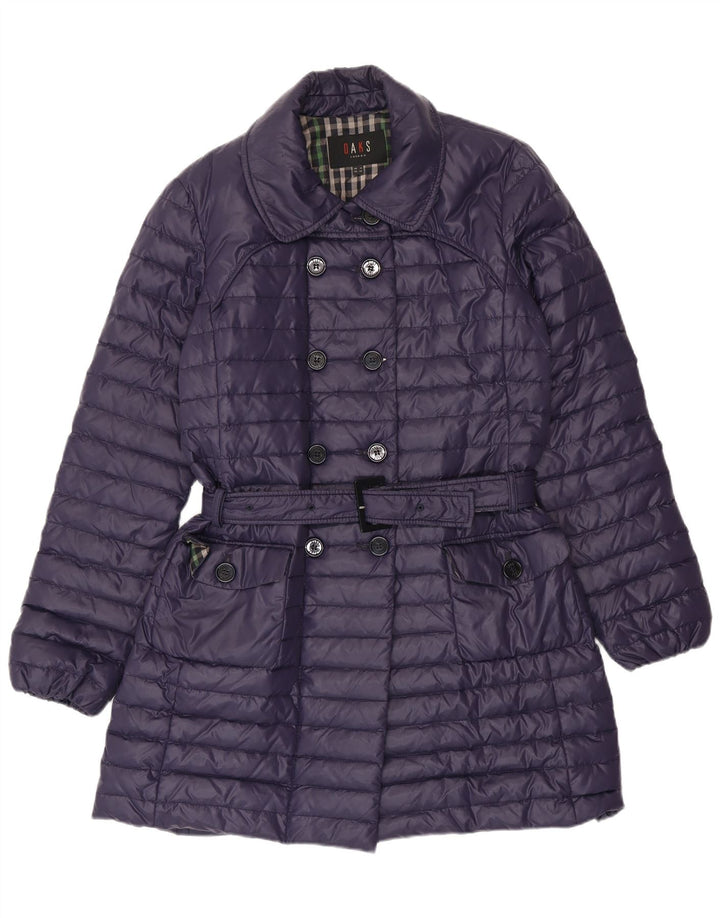 DAKS Manteau rembourré pour femme UK 12 Violet moyen Polyester