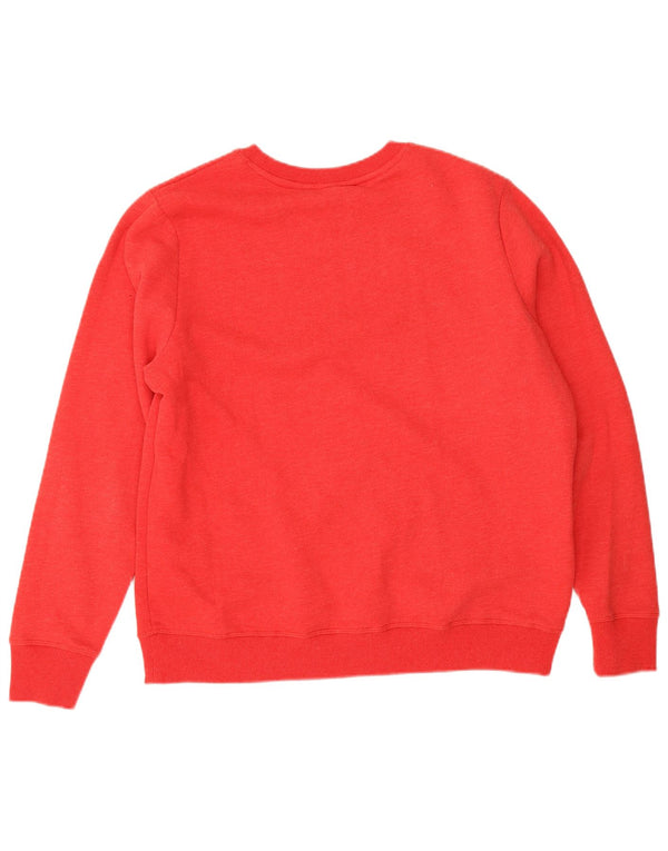 Superdry Pull-over surdimensionné pour femme UK 14 Large Rouge Coton