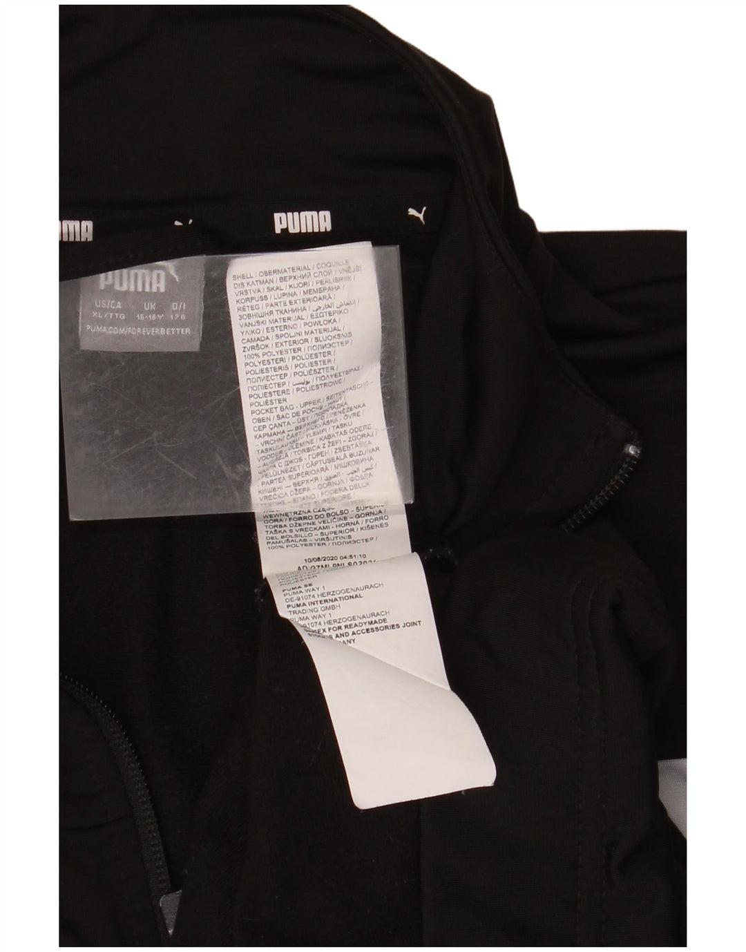 PUMA Veste de Survêtement Garçon 15-16 ans Noir Colorblock Polyester