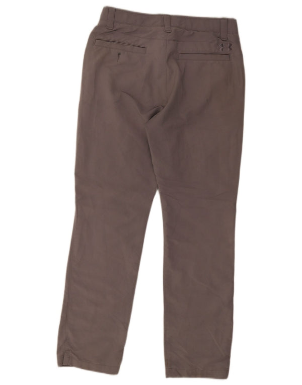 Under Armour Mens Straight Chino Trousers W30 L30 Grey Nylon