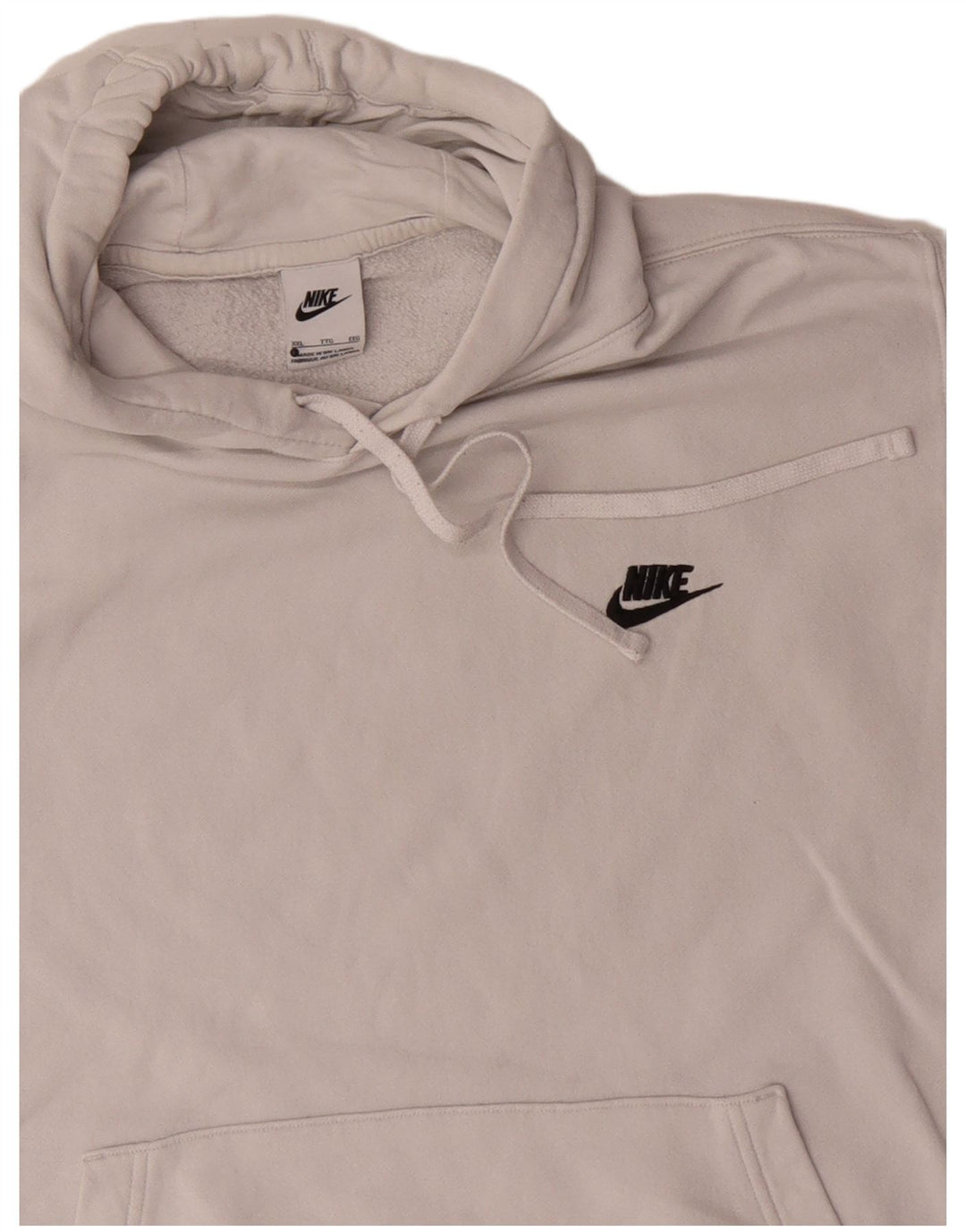 Nike Pull à capuche pour homme en coton blanc 2XL