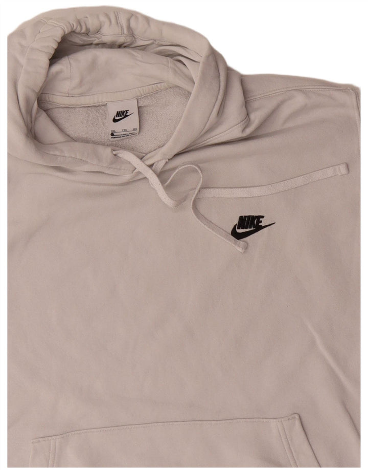 Nike Pull à capuche pour homme en coton blanc 2XL