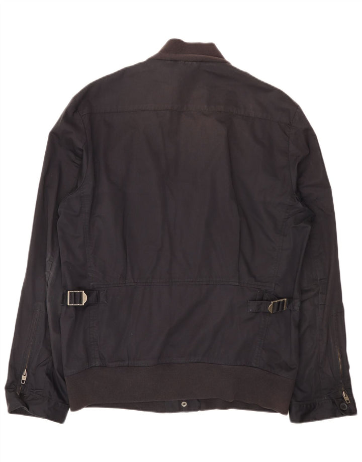 French Connection Veste Bomber Homme UK 40 Large Bleu Marine Coton