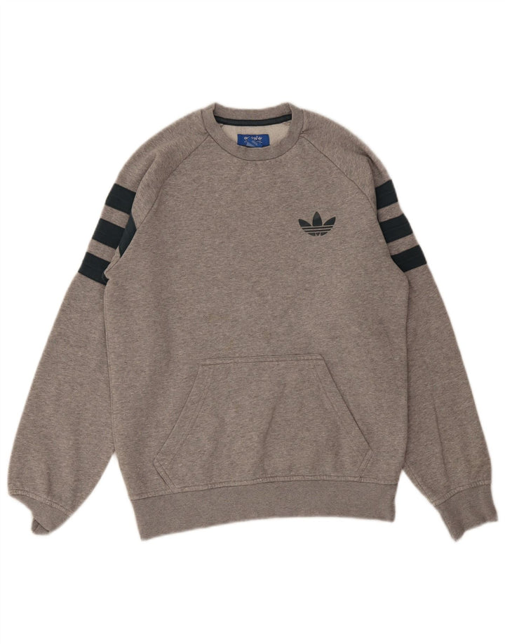 Adidas Pull 3D Arc pour homme en coton Fair Isle Gris Taille S