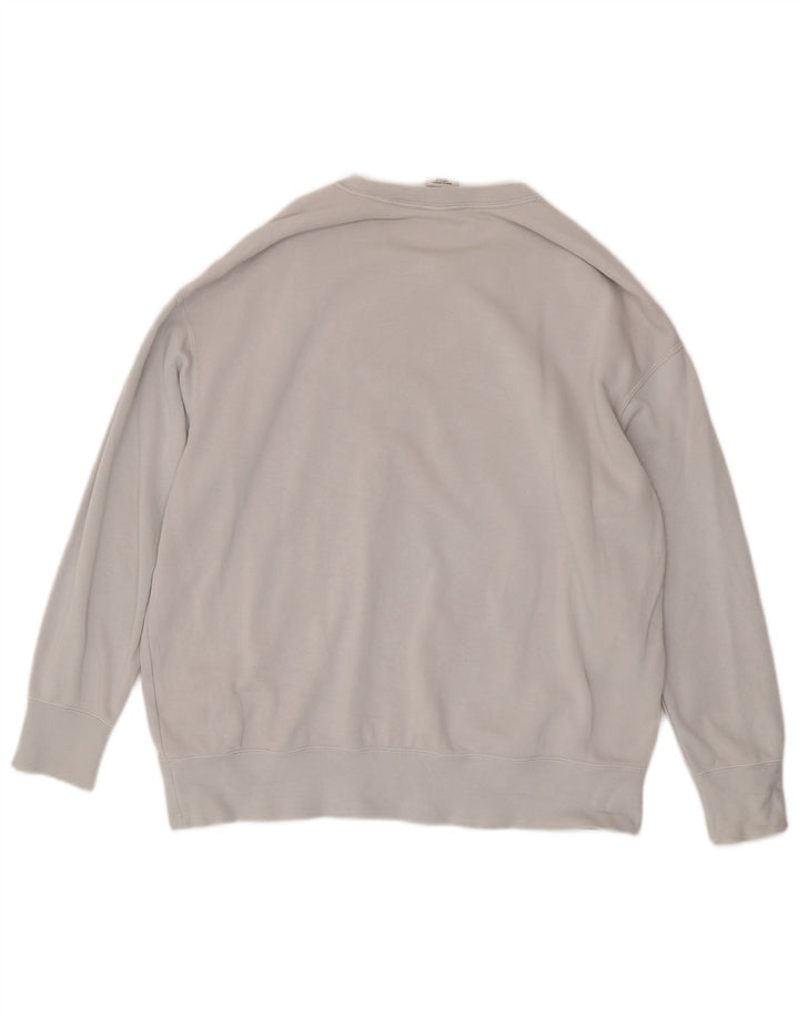 Nike Sweat-shirt graphique pour femme UK 14 Gris moyen Coton