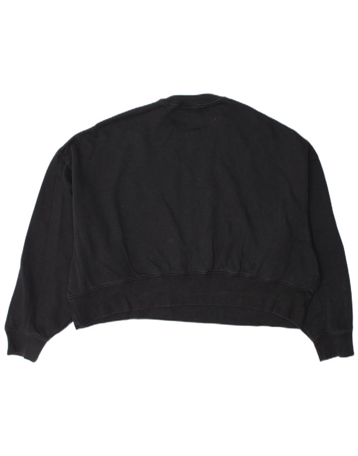 Nike Sweat-shirt surdimensionné pour femme UK 10 Petit coton noir
