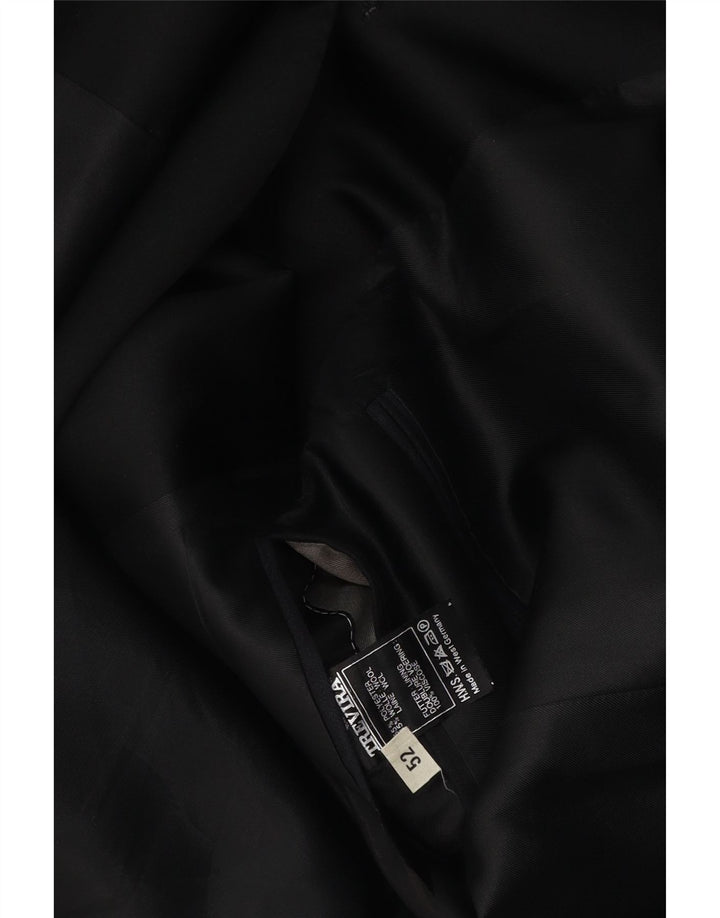 TREVIRA Veste Blazer 1 Bouton Homme IT 52 XL Bleu Marine Rayé Polyester