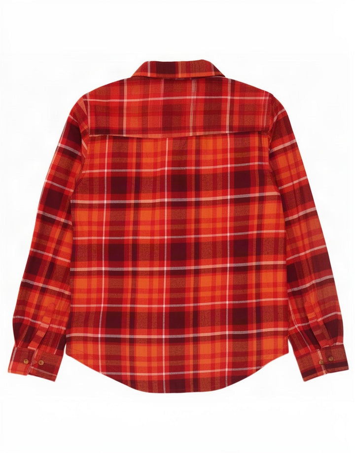 Orvis Chemise en flanelle pour femme UK 14 Coton à carreaux rouge moyen