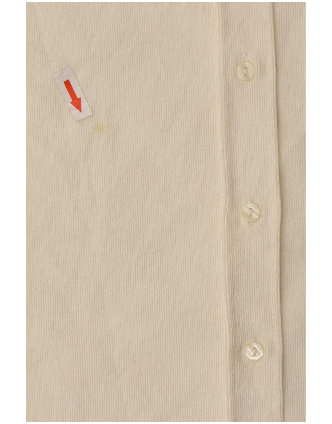 Zara Femme Chemise Oversize En Velours Côtelé UK 6 XS Polyester Blanc Cassé