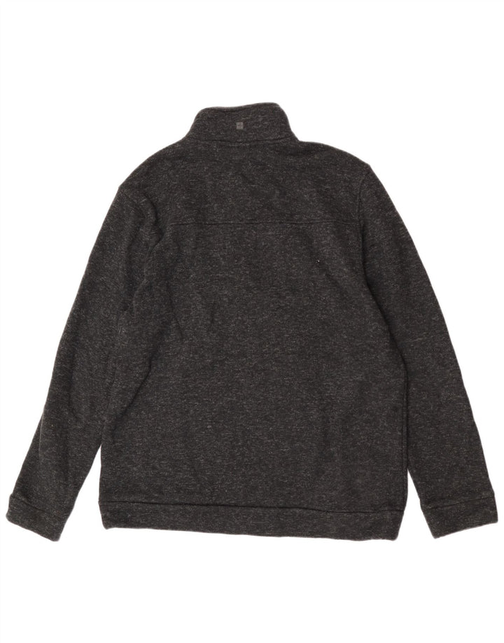 Mountain Warehouse Sweat-shirt à col zippé pour homme XL Noir moucheté