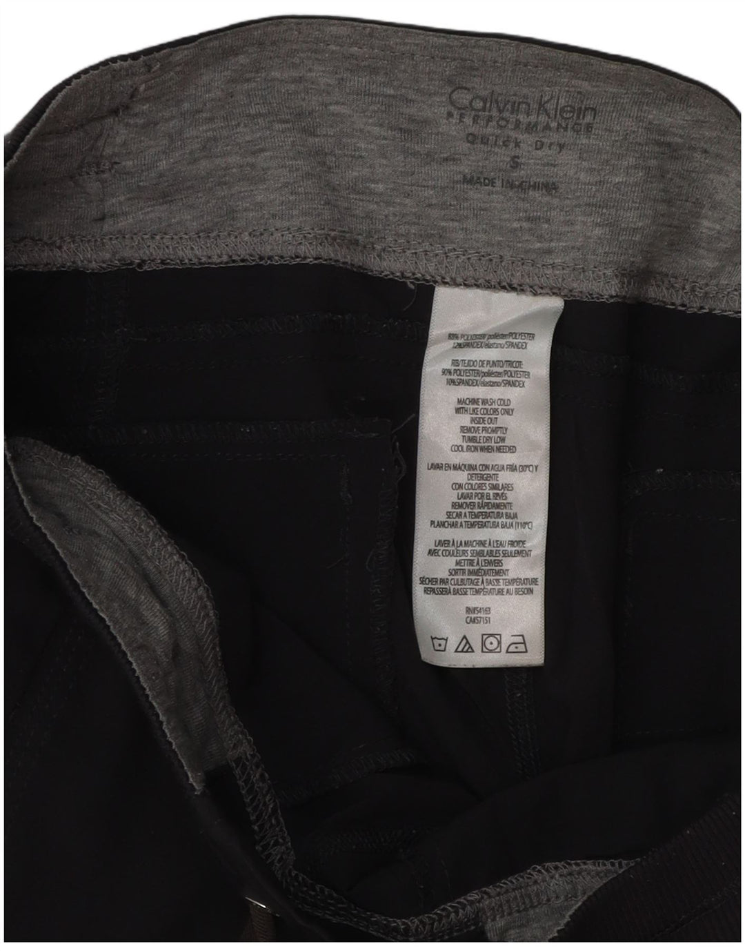 CALVIN KLEIN Pantalon de survêtement pour femme Joggers UK 10 Small Gris Polyester