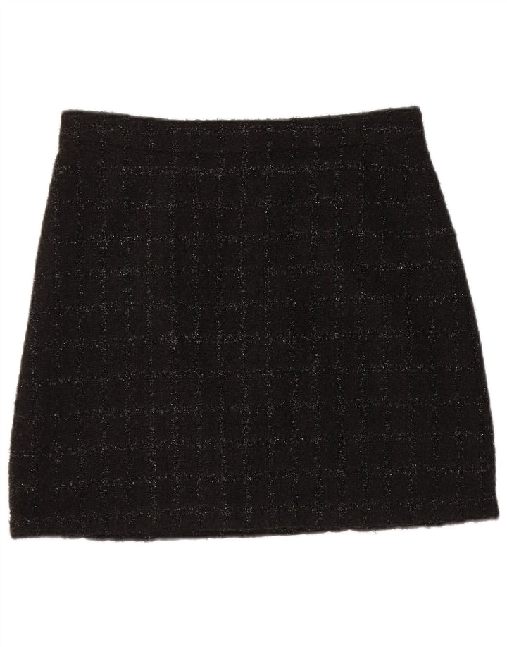 Warehouse Mini jupe femme UK 10 Small W28 noir à carreaux en polyester