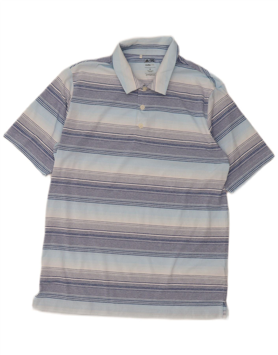 Adidas Polo Climalite Homme Bleu Moyen Rayé Polyester