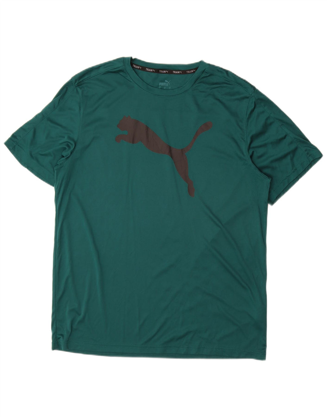 PUMA T-shirt graphique pour hommes, haut, grand, vert, polyester