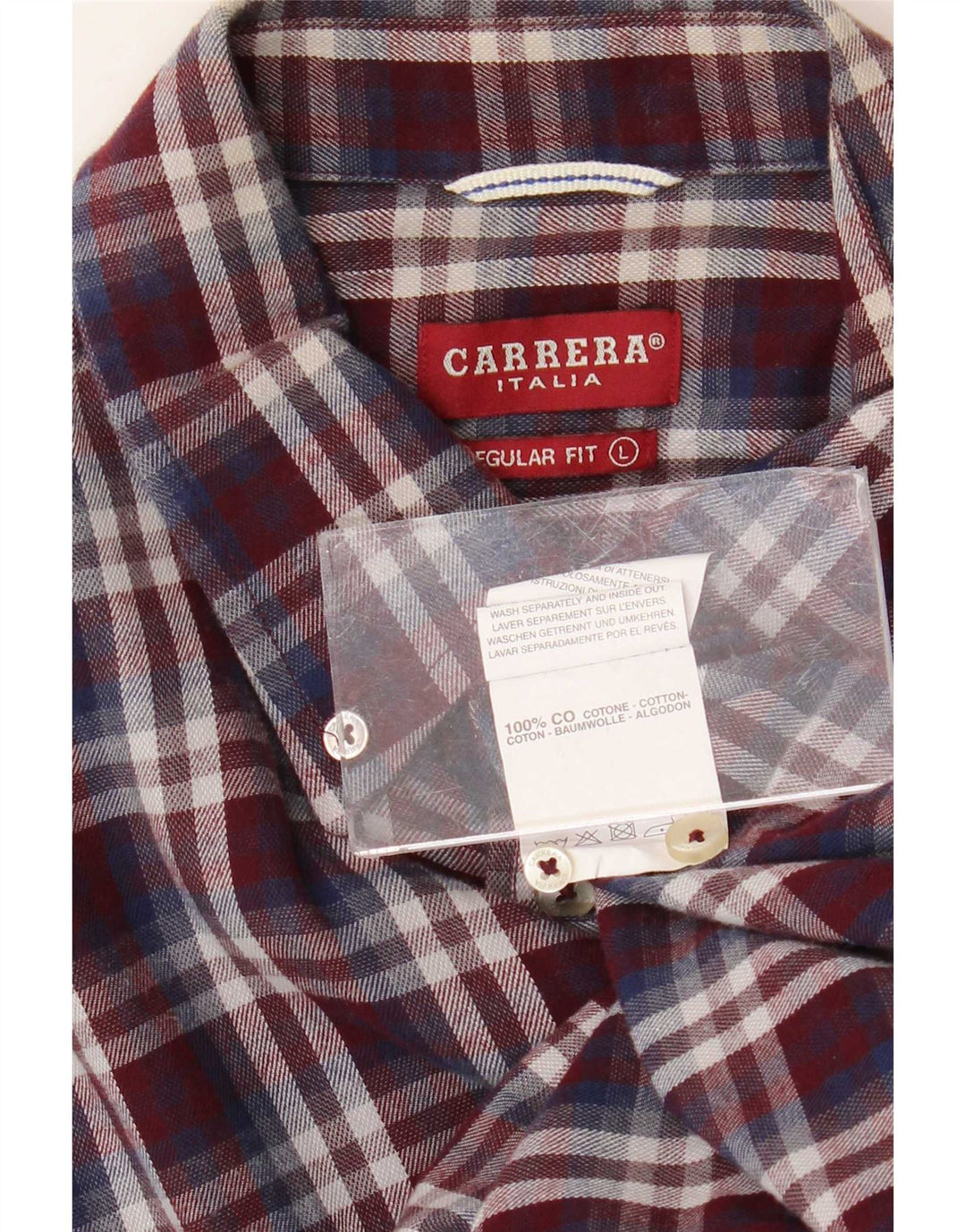 Carrera Homme Coupe Regular Chemise En Flanelle Grand Carreau Multicolore Coton