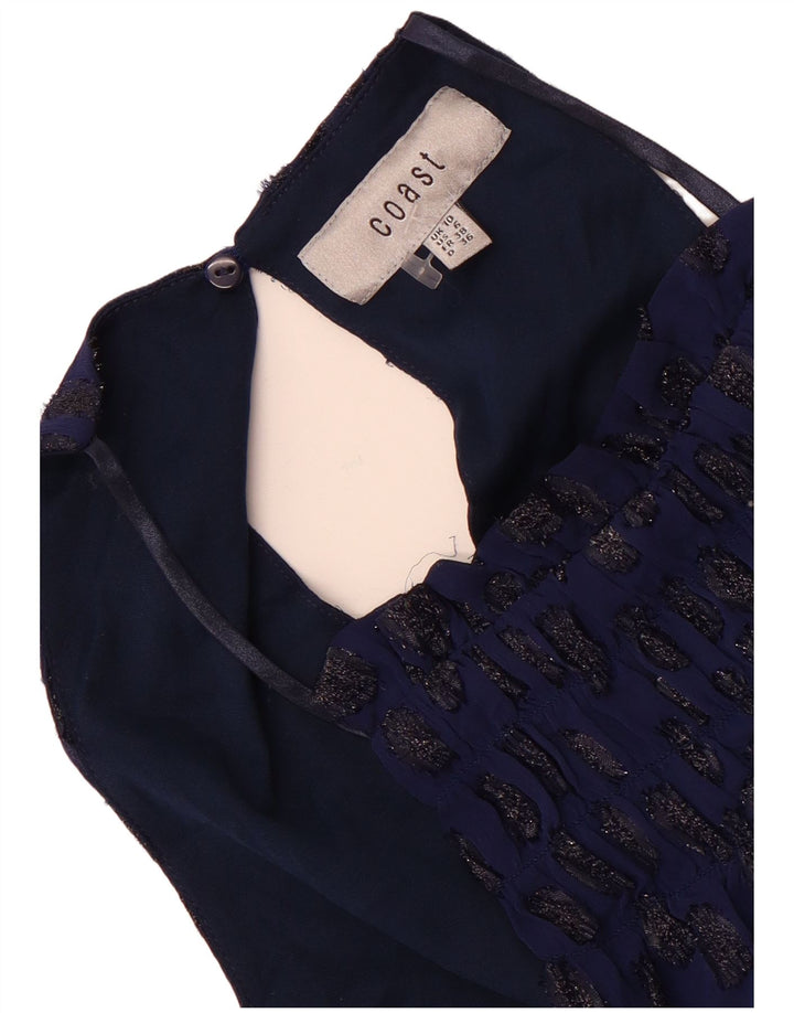 Coast Haut dos nu pour femme UK 10 Petit Bleu marine à pois