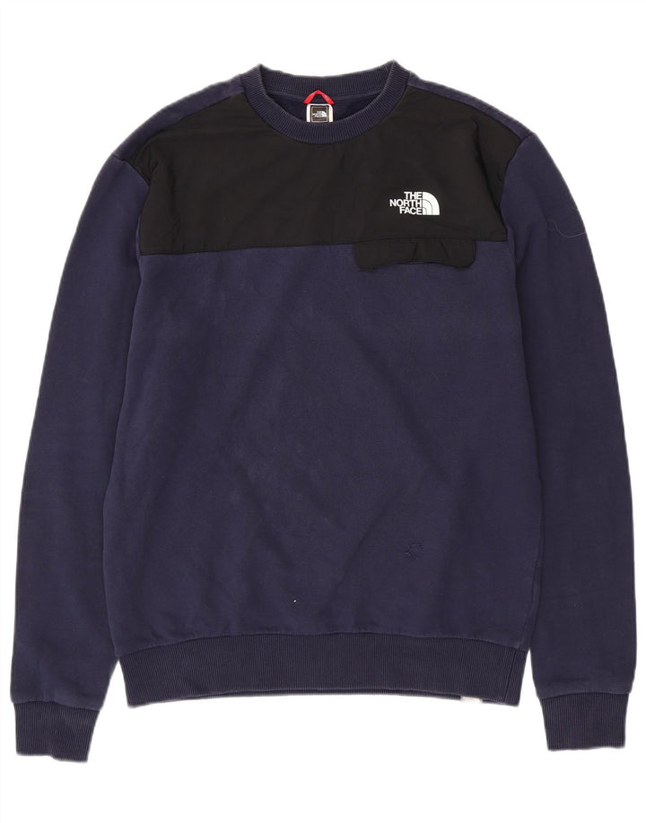 THE NORTH FACE Sweat-shirt pour homme en coton color block bleu marine moyen