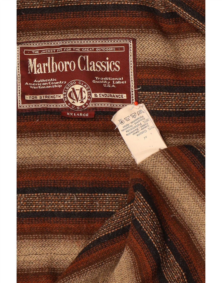 Marlboro Classics Veste utilitaire pour homme UK 44 2XL Marron Coton