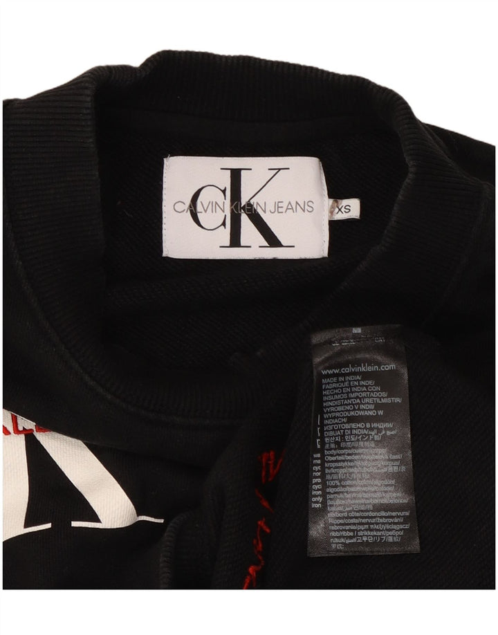 CALVIN KLEIN JEANS Pull-over surdimensionné pour femme UK 6 XS Noir