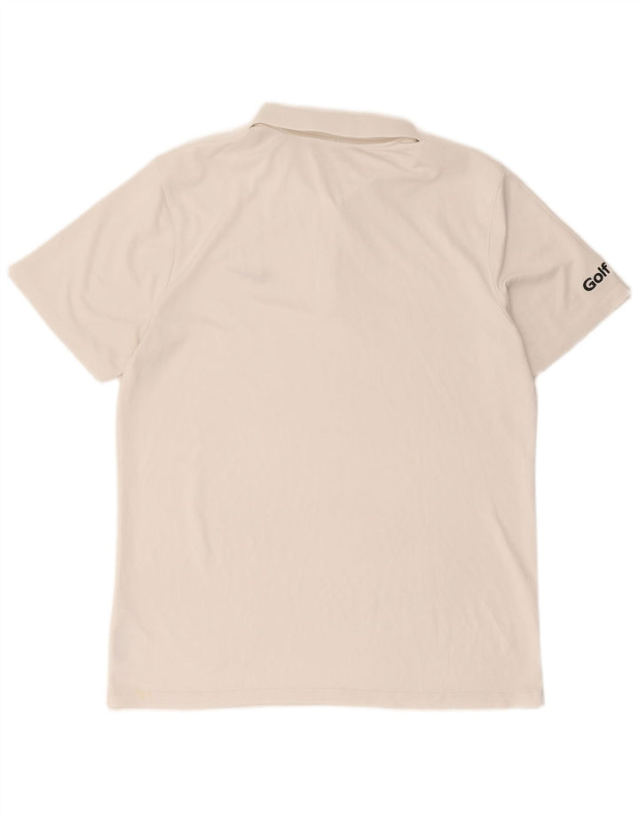 Nike Polo Dri Fit pour homme en polyester blanc Taille L