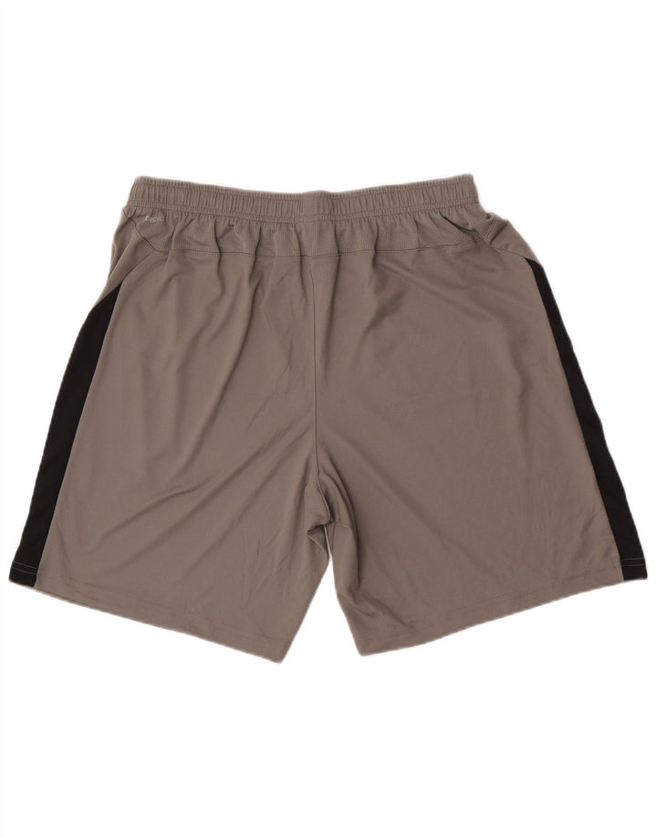 Puma Short de Sport Homme Large Gris Colorblock Polyester