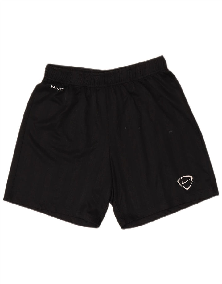 NIKE Short de sport Dri Fit pour homme en polyester à fines rayures noires moyennes