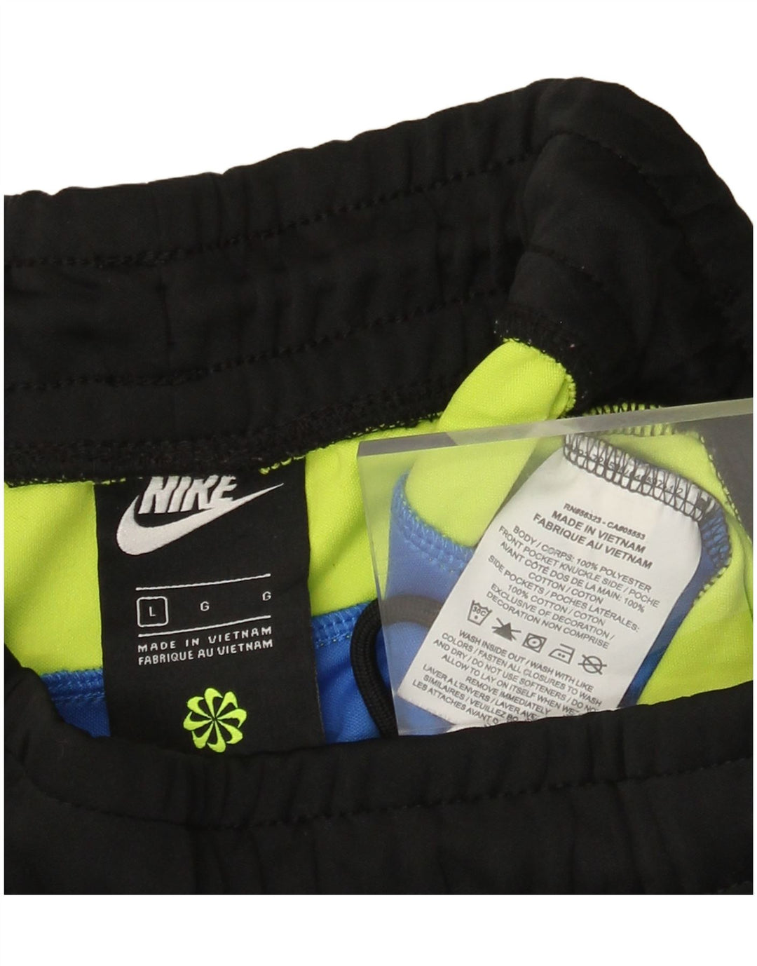 NIKE Pantalon de survêtement graphique pour hommes, jogging, grand, noir, colour block