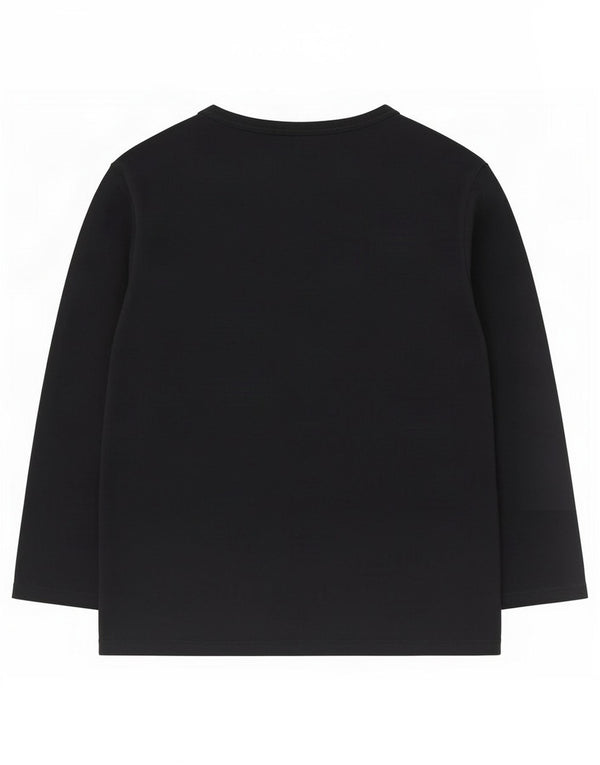French Connection Haut Femme Manches 3/4 UK 12 Moyen Noir Coton