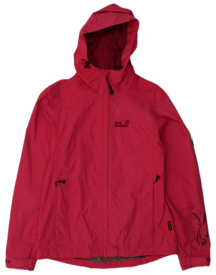 JACK WOLFSKIN Veste de pluie à capuche pour femme UK 10 Small Rose Polyamide