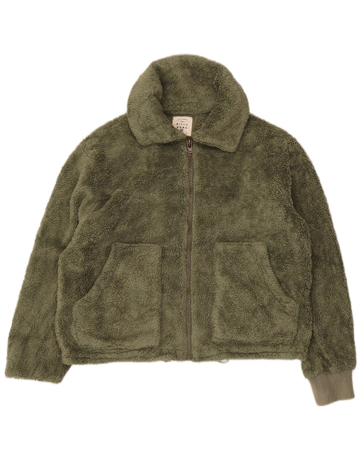 Billabong Veste polaire surdimensionnée pour femme UK 10 Small Vert Polyester