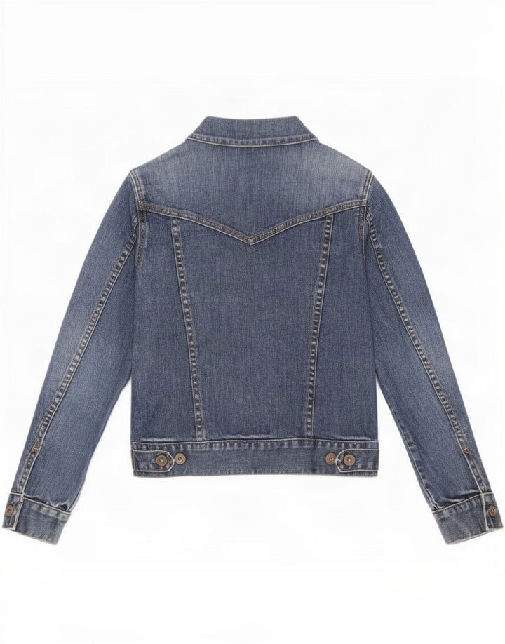 Gap Femme Petite Veste En Jean UK 10 Petit Bleu Coton