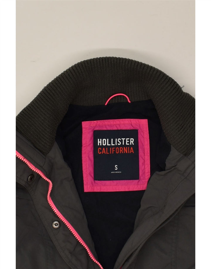 HOLLISTER Veste coupe-vent pour femme UK 10 Small Gris Polyester