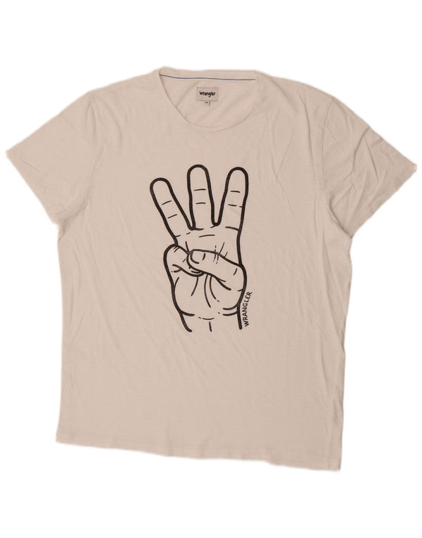 WRANGLER T-Shirt Graphique Homme XL Blanc