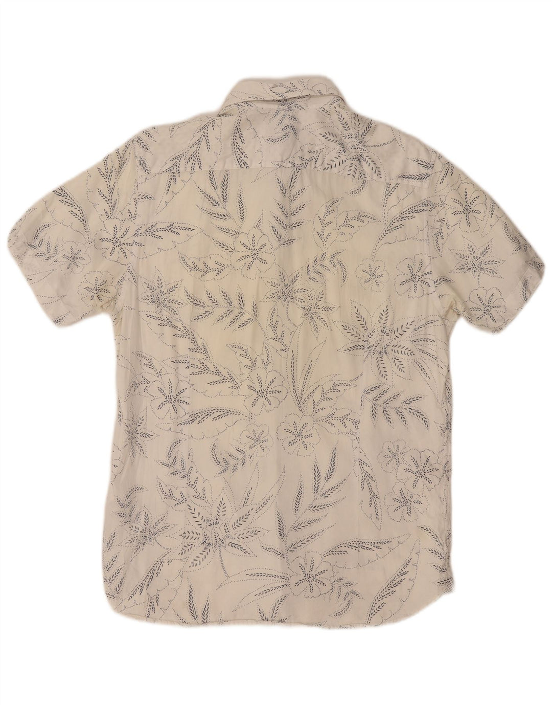 TED BAKER Chemise à manches courtes pour hommes Taille 4 Grand coton floral blanc