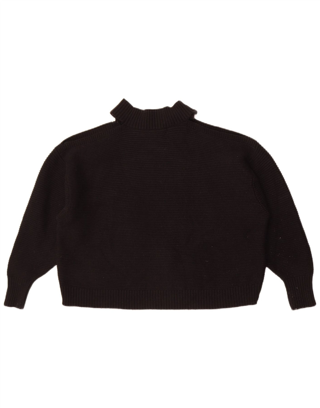 Zara Pull surdimensionné à col roulé pour femme UK 14 Noir moyen