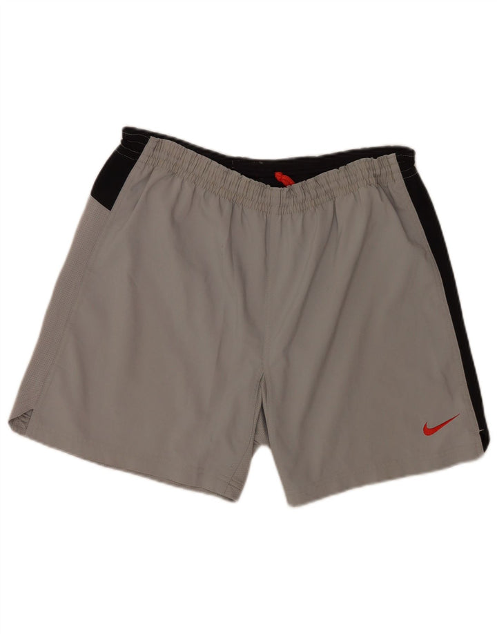 Short de sport Nike pour homme en polyester color block gris moyen