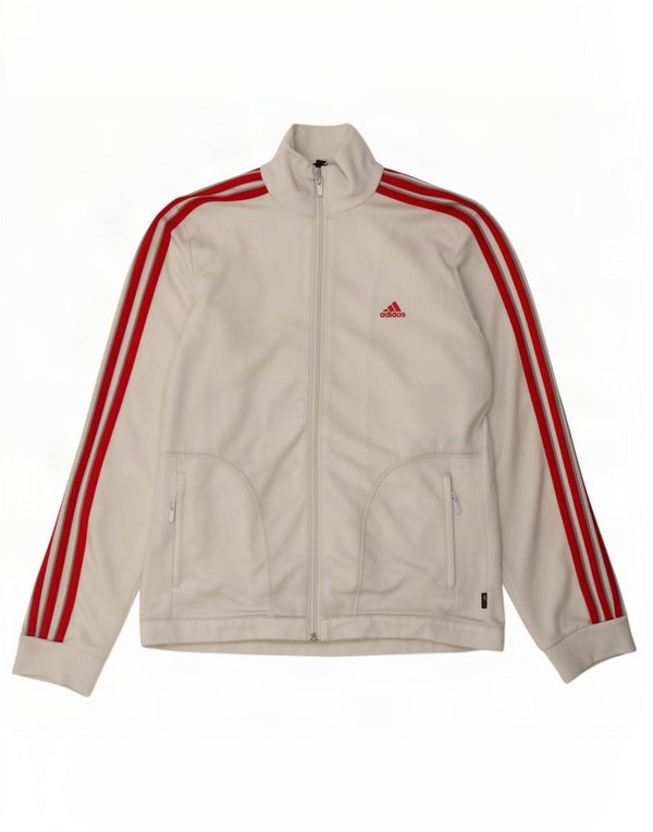Adidas Veste de survêtement pour femme UK 16 Large Blanc Polyester
