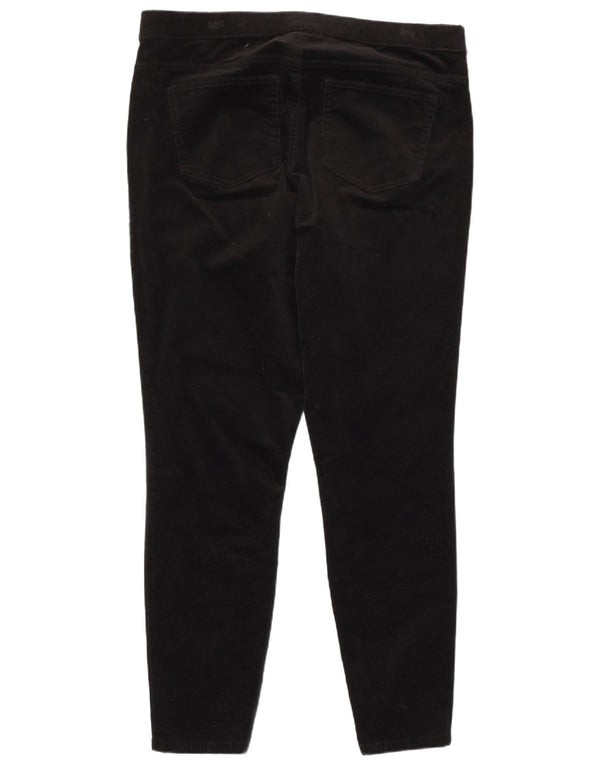 Marks & Spencer Pantalon skinny en velours côtelé pour femme UK 18 XL W36 L28 Noir