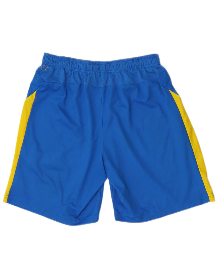 Puma Short de Sport Homme Bleu Moyen Colorblock Polyester