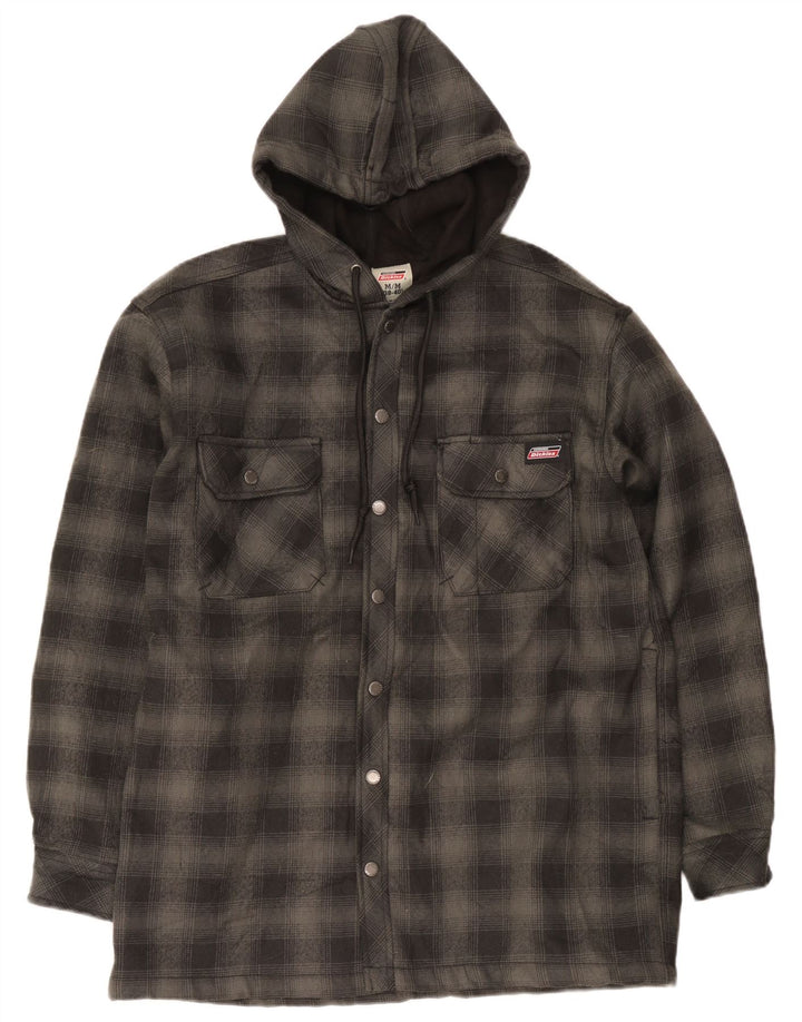 Dickies Chemise de bûcheron à capuche pour homme UK 38/40 Gris moyen à carreaux Polyester