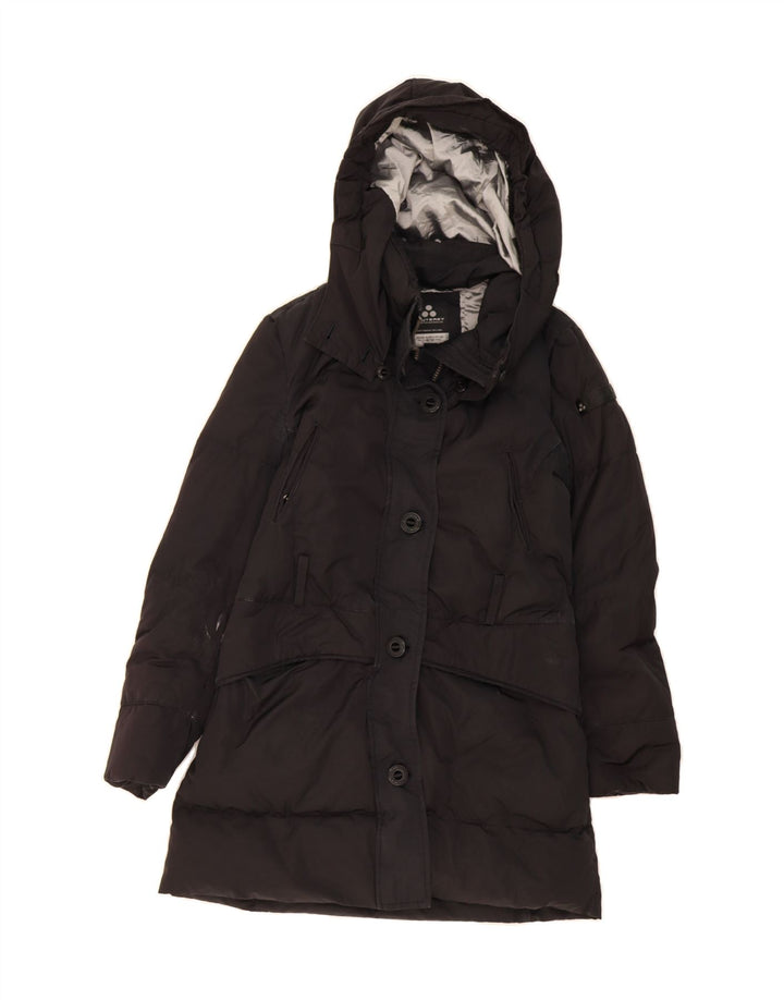 PEUTEREY Womens Hooded Padded Coat UK 22 3XL Black Polyamide Vintage PEUTEREY and Second-Hand PEUTEREY from Messina Hembry 