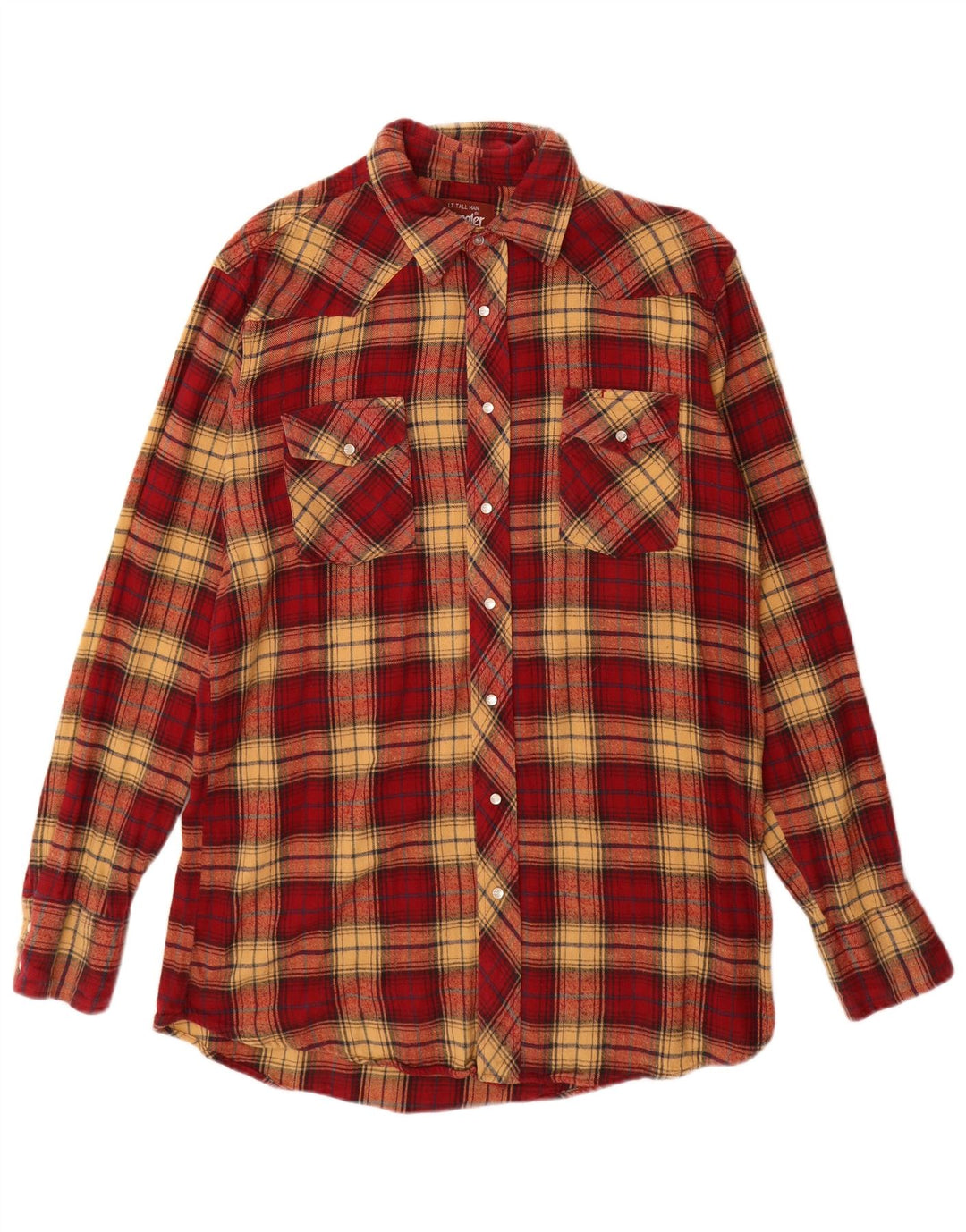 Wrangler Chemise en flanelle pour homme à carreaux rouges