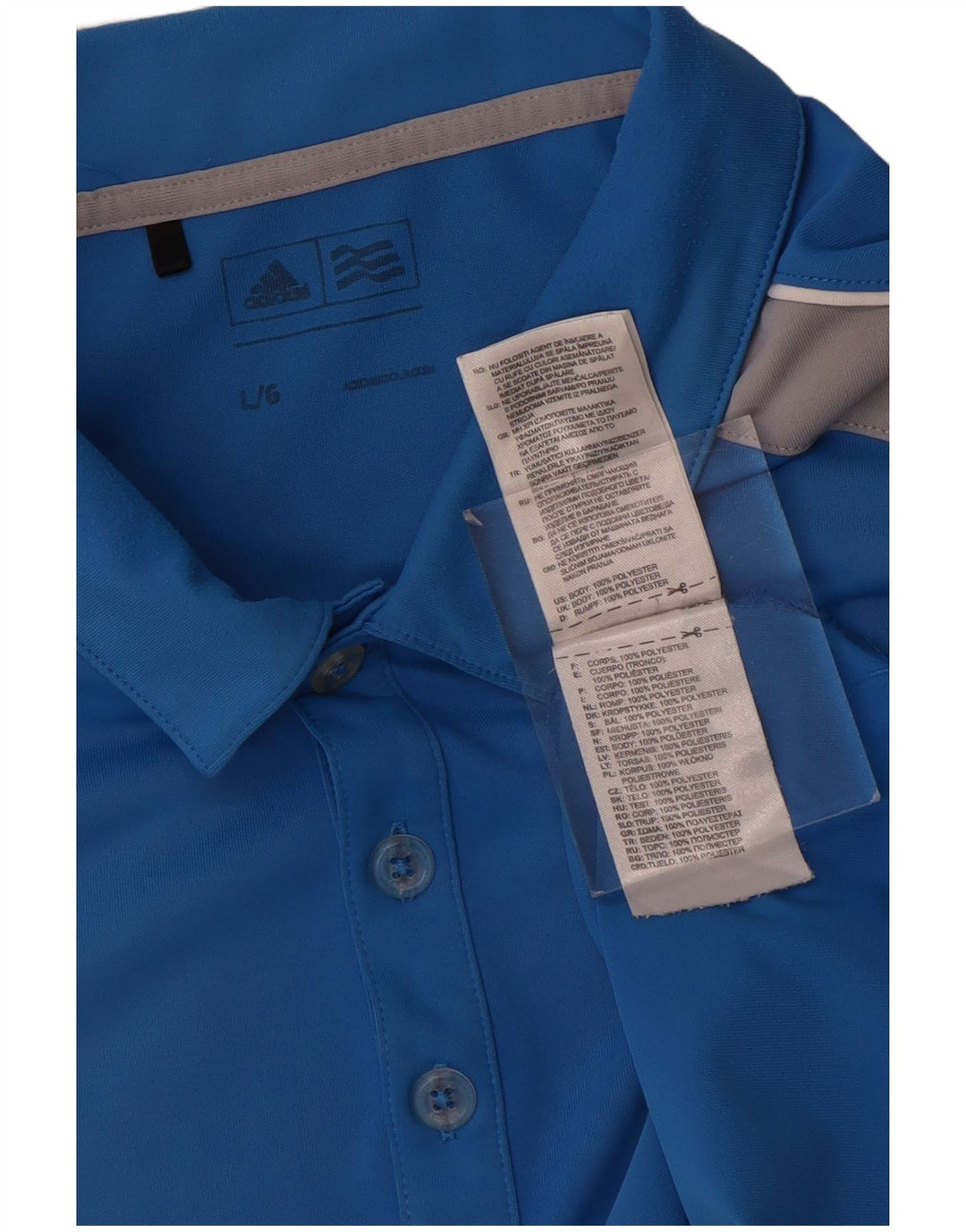 Adidas Polo Homme Grand Bleu Colorblock Polyester