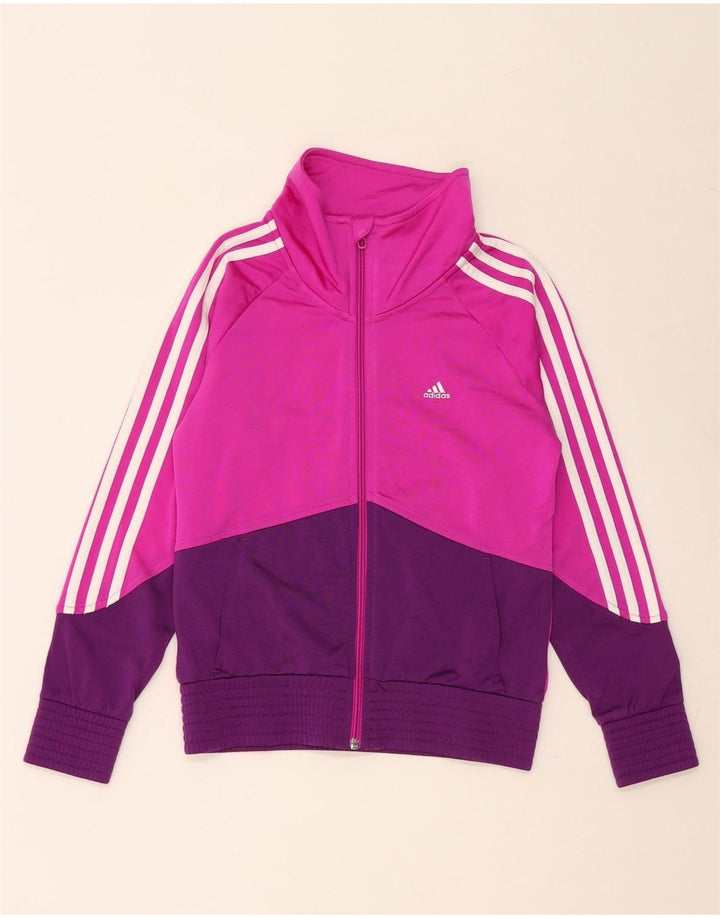 ADIDAS Veste de survêtement pour fille 11-12 ans Rose Colourblock Polyester